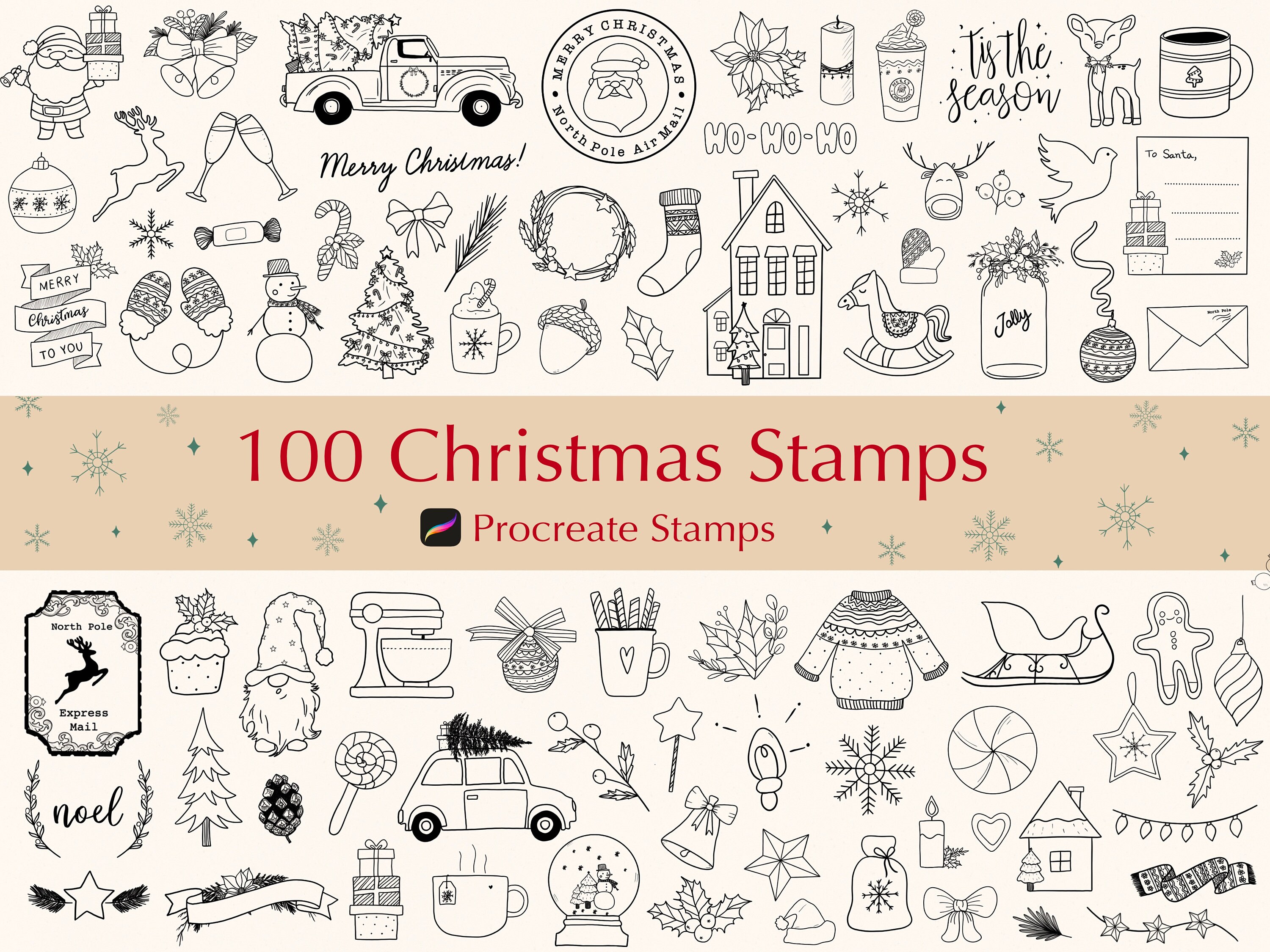 Custom Christmas Ink Stamps - Perfect for Christmas Gift Tags ✓ – Nordenzi