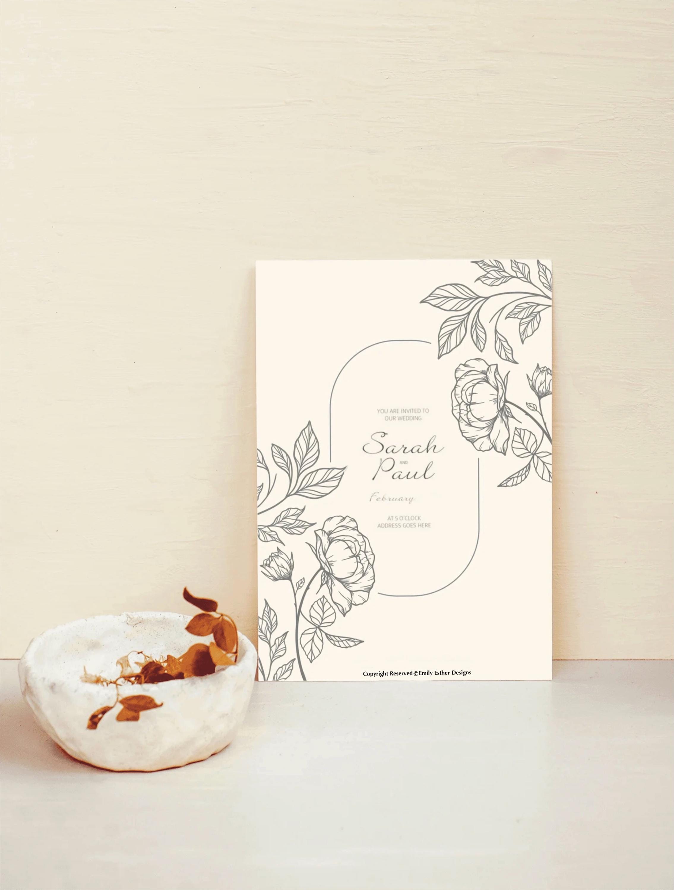 Fine Line Rose Tattoo Procreate Stamps: Botanical Floral Brush Set - Etsy