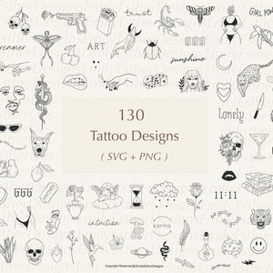 Ensemble SVG tatouage | Svg roses | Svg tête de mort | Conception de tatouage | Svg botanique | t-shirt svg | tatouage flash svg | fichiers svg pour cricut | Fichiers SVG