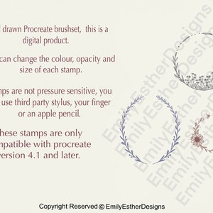 100 Floral Wreath Procreate Stamps: Botanical Brush Set - Etsy