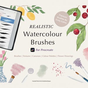 Procreate 水彩ブラシ、Procreate 用ペイント キット、Procreate 用キャンバス ブラシ、Procreate 用水彩ブラシ、iPad ブラシ、デジタル ダウンロード。