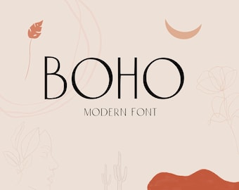 Boho Modern Font | Boho Logo Font | Boho Wedding Font | Boho Minimalist Font | Boho Handwritten font