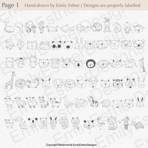 This page is displaying the doodle animal images one by one