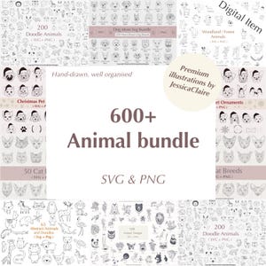 600+ Animal SVG Bundle, Świnia SVG Owca SVG Koń SVG Osioł SVG Krowa Kurczak SVG Dziecko Farma Zwierzęta Farm SVG, Tatuaże zwierząt, Pobieranie cyfrowe