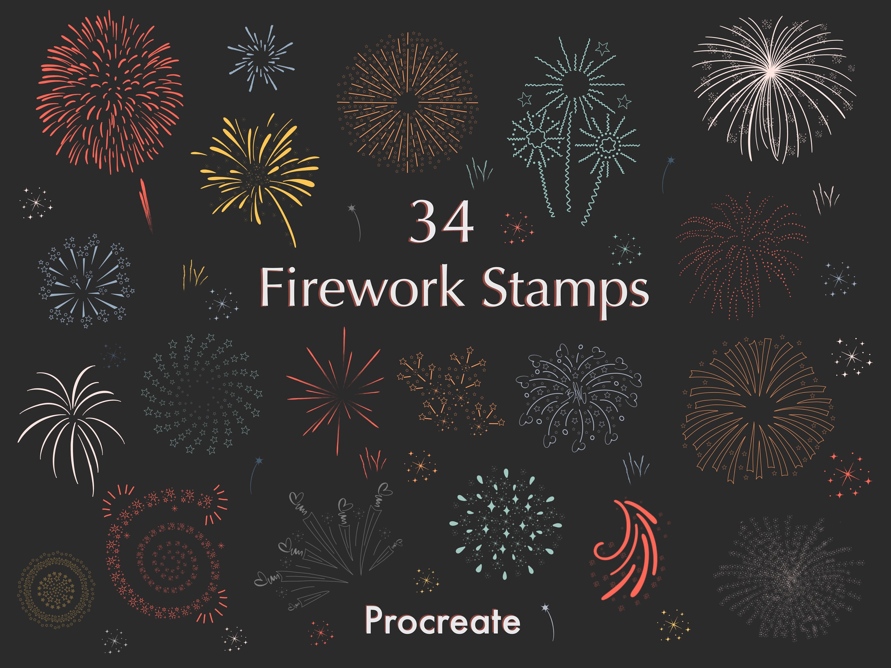 firework stamp procreate free
