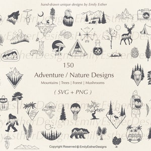 Aventure SVG, montagne et camping SVG, nature, voyage, arbre, camping-car, ours et paysage SVG