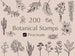 200 Procreate Botanical Stamps | Floral Procreate Stamps | Procreate Flowers Stamps | Procreate Leaves | Commercial use included 