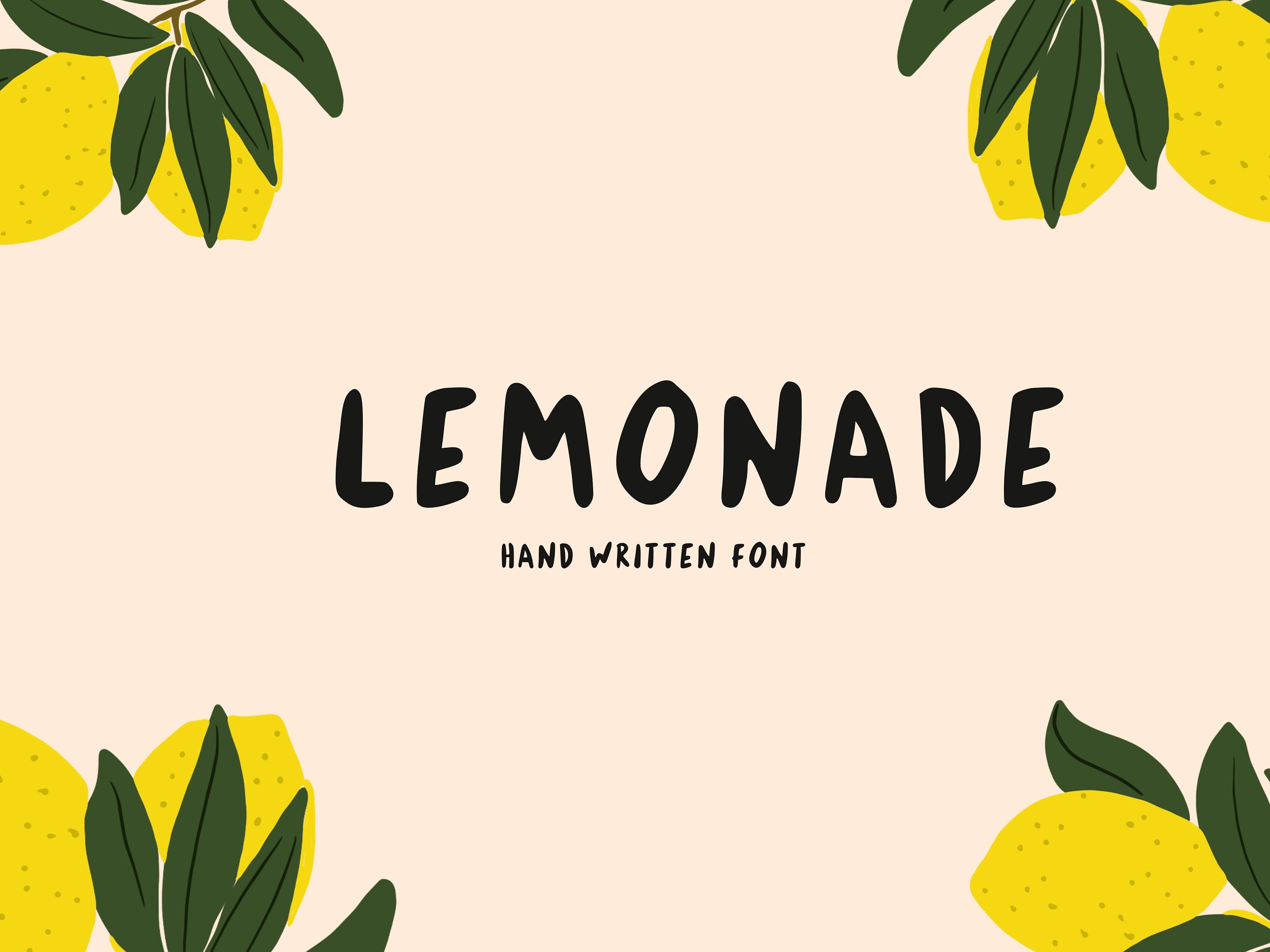 Lemonade Handwritten Font Hand Written Font Commercial Use Etsy Australia