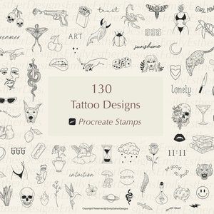 Procreate Tattoo Stamps & Brushes, Tattoo Stencils for Procreate, Versatile Stamps for Creative Designs