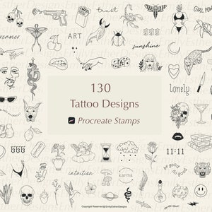 Procreate Tattoo Stamps | Procreate brushes | Procreate Stamps | Tattoo stamps | Tattoo Procreate | Tattoo Stencil | stamps for procreate