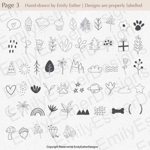 This page is displaying the doodle design images one by one