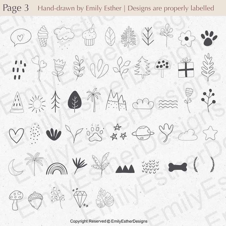 This page is displaying the doodle design images one by one