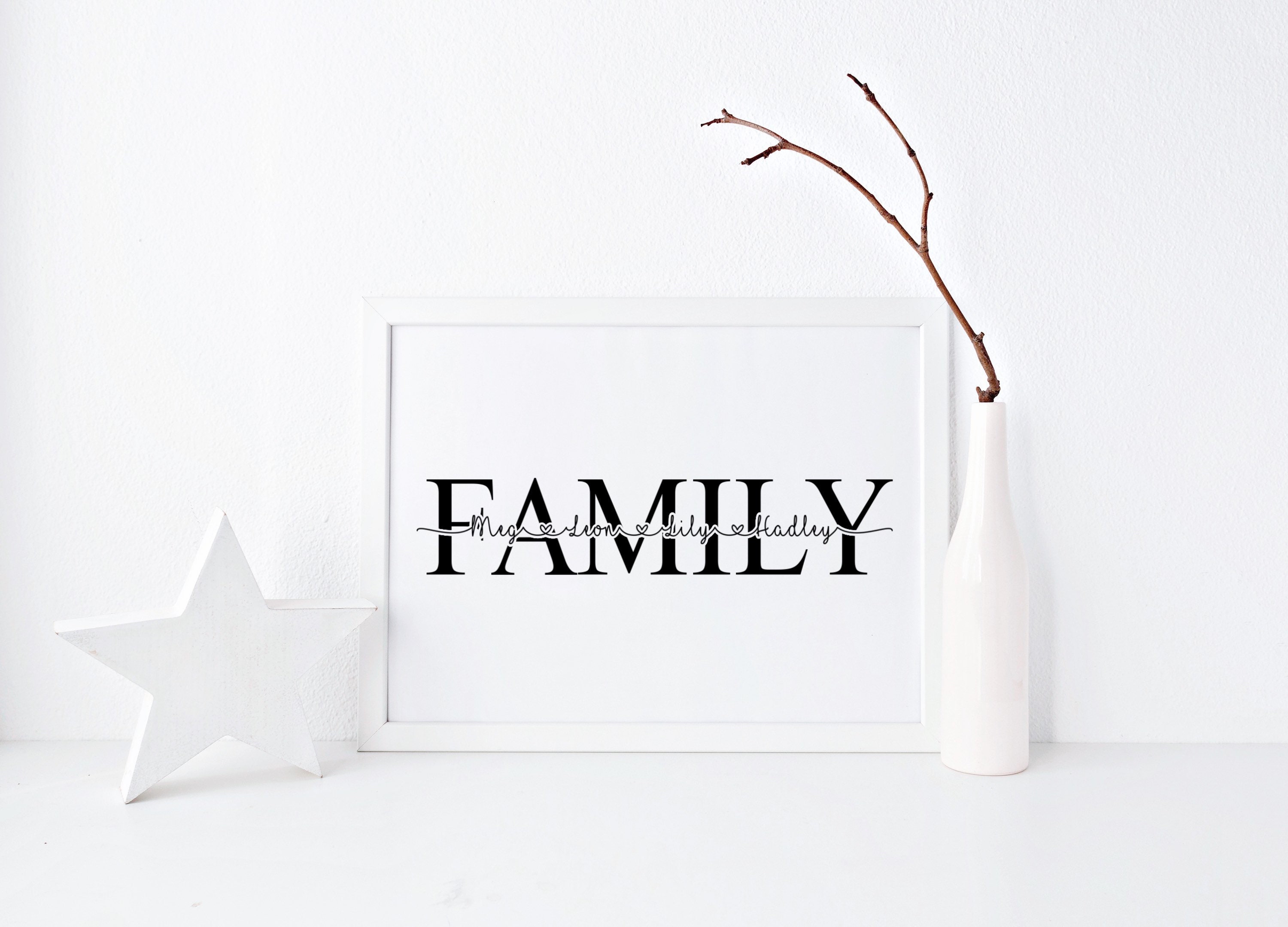 Personalised Family Print Home decor Wall Art Home Gift Etsy