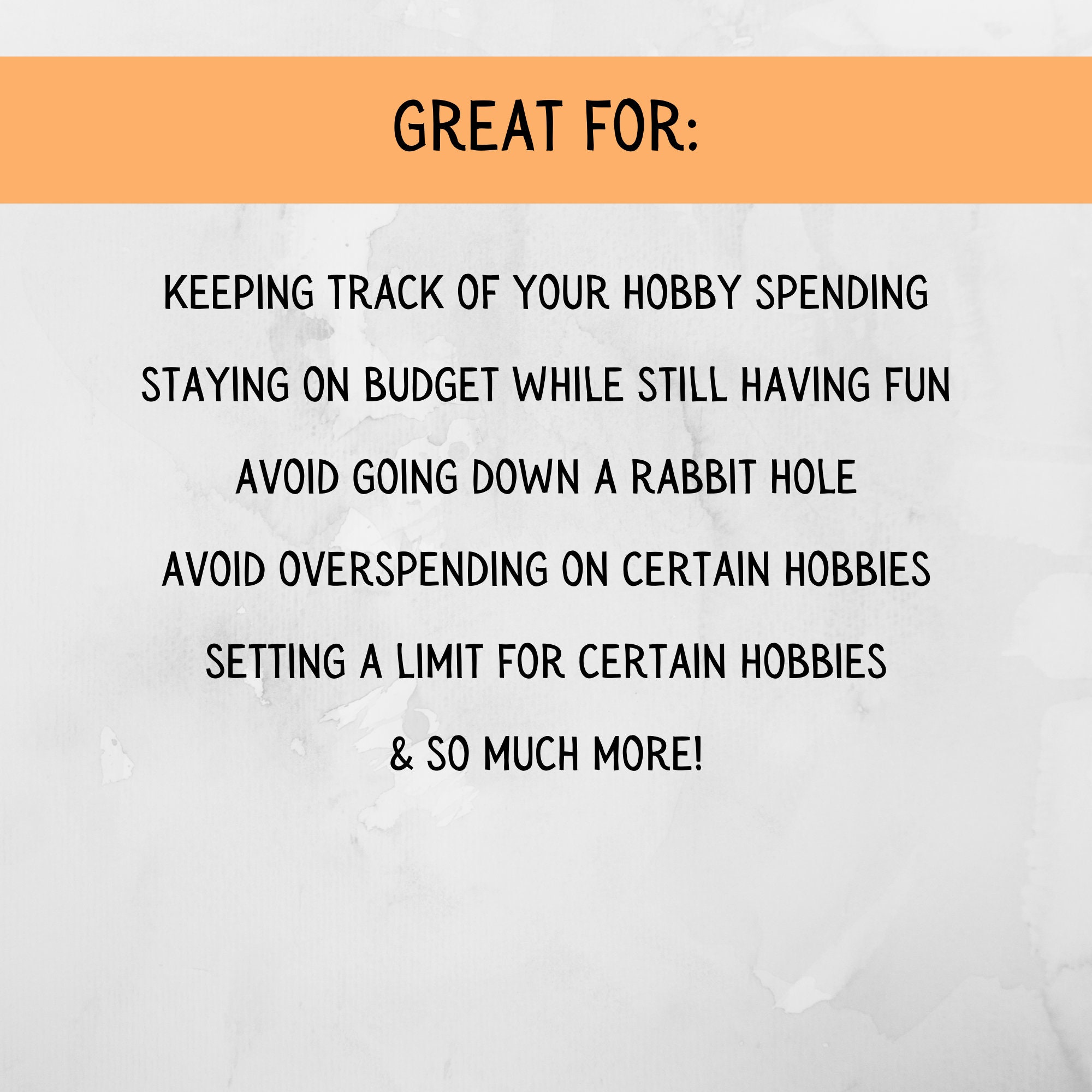 Hobby Expense Tracker Black & White Theme Instant Download Etsy