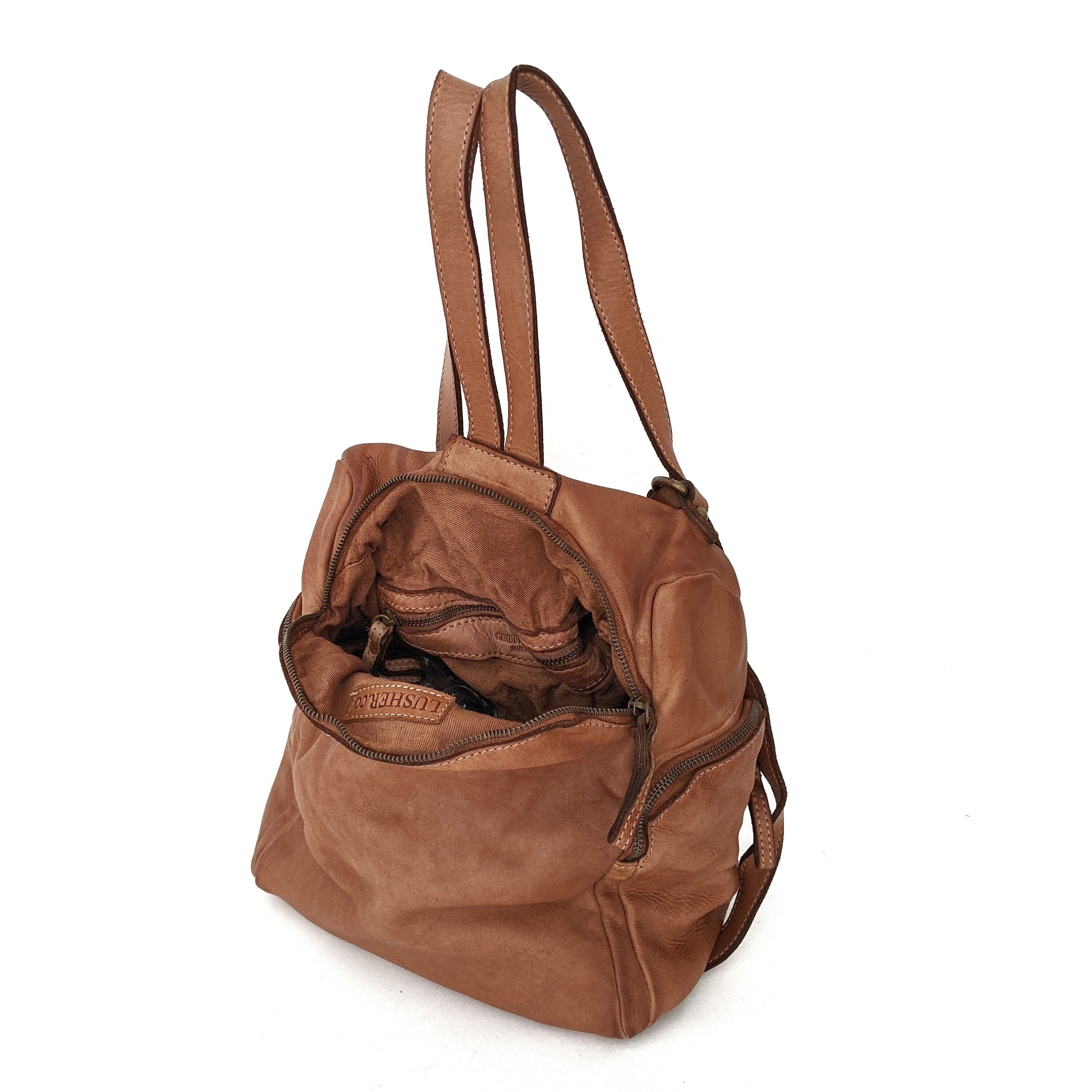 Soft Slouchy Boho Backpack Small Leather Backpack Purse Etsy