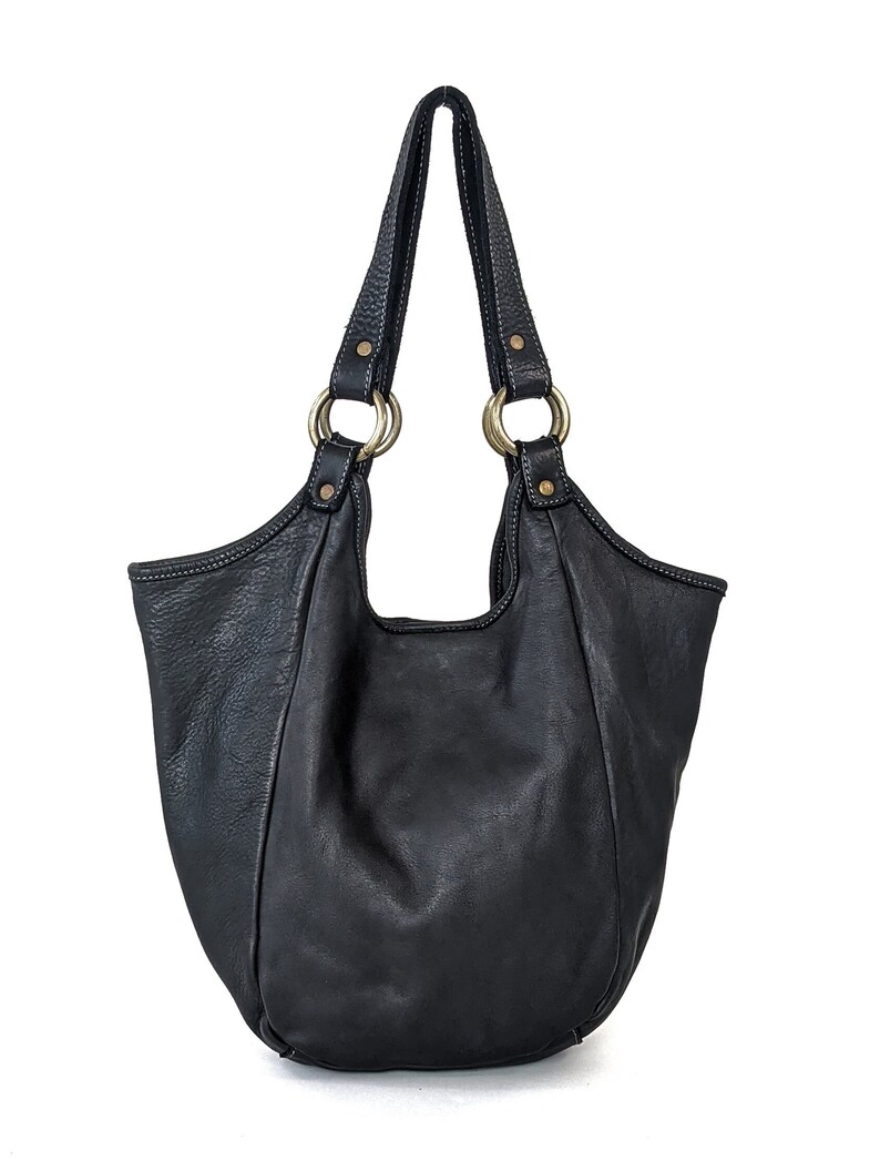 Soft Leather Hobo Bag Buttery Soft Washed Italian Leather Etsy Canada