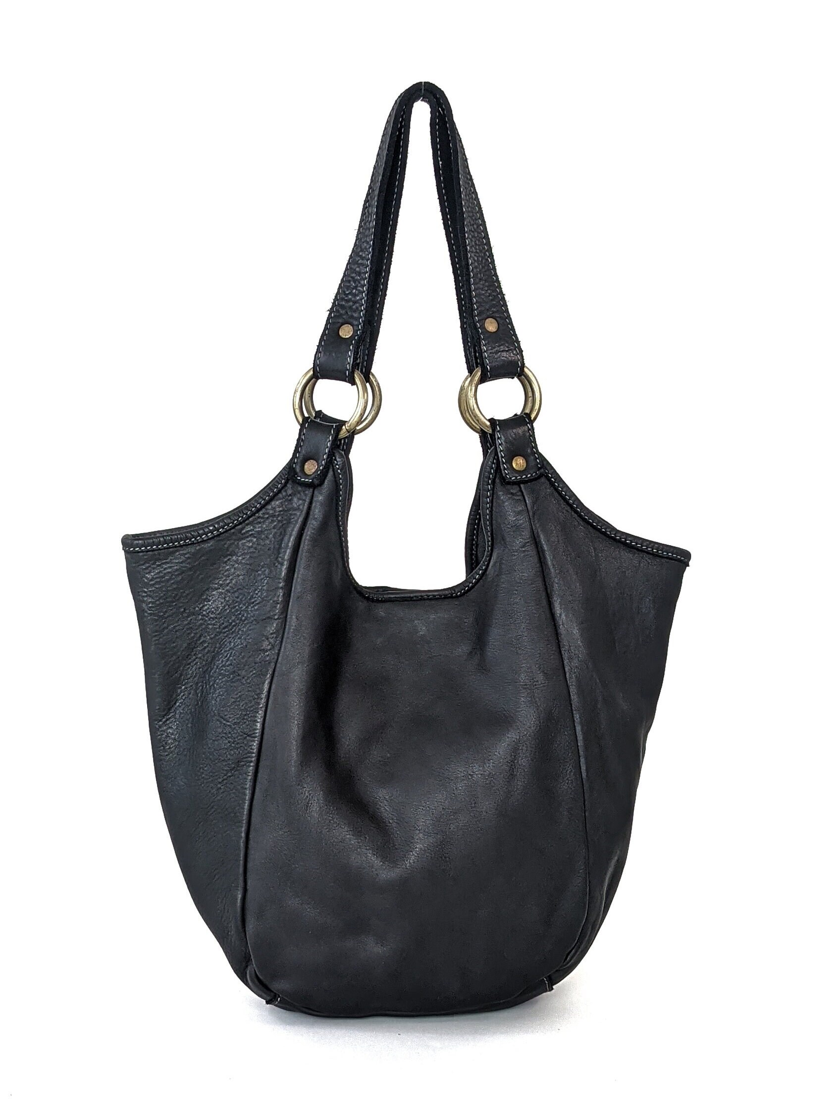 Soft Leather Hobo Bag Buttery Soft Washed Italian Leather Etsy Canada