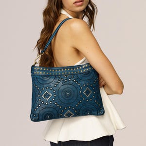 バッグ Italian studded leather shoulder bag Amazon.com: GALPADA Studded Handbag Bag Black Crossbody