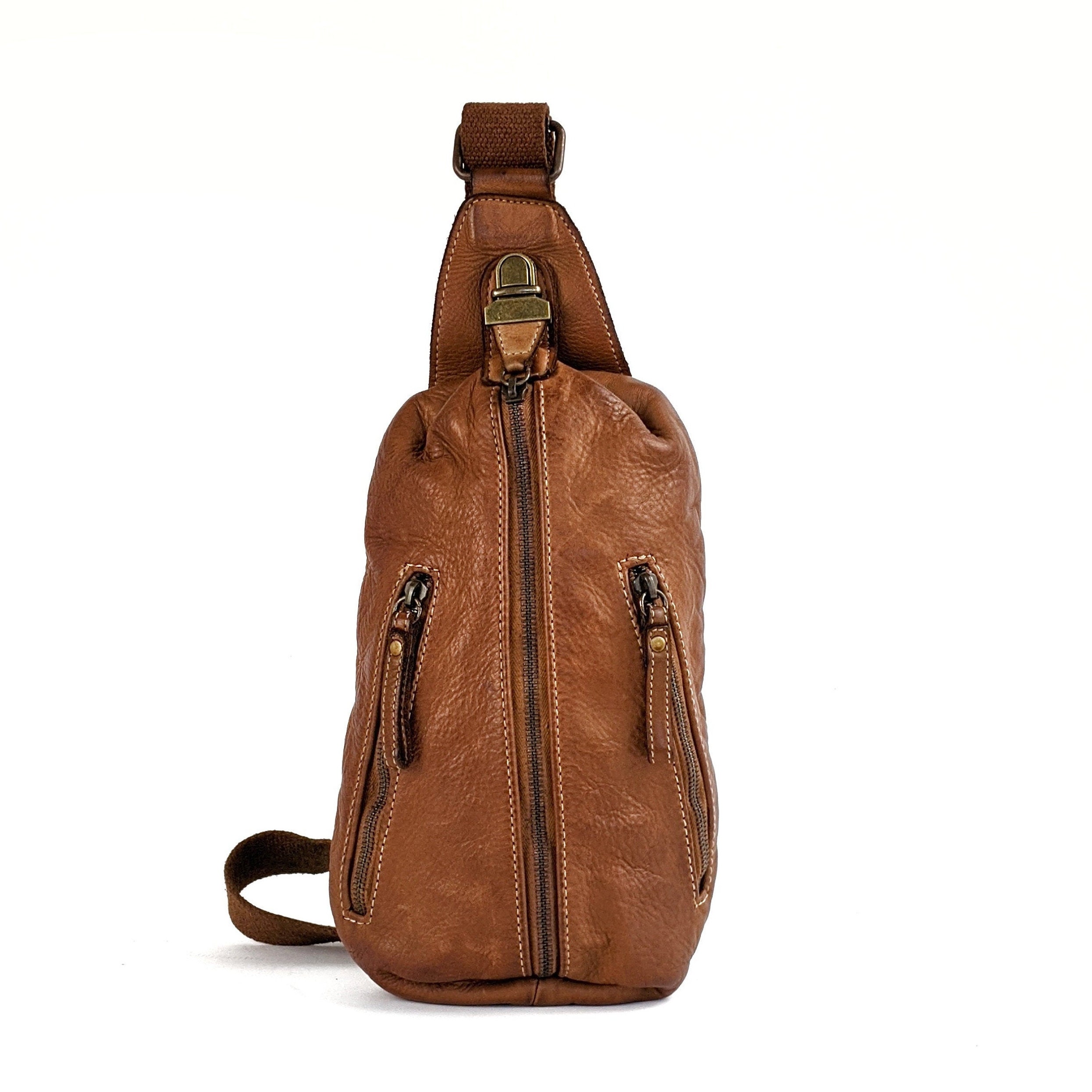 Italian Leather Sling Crossbody Bag Soft Leather boho sling Etsy