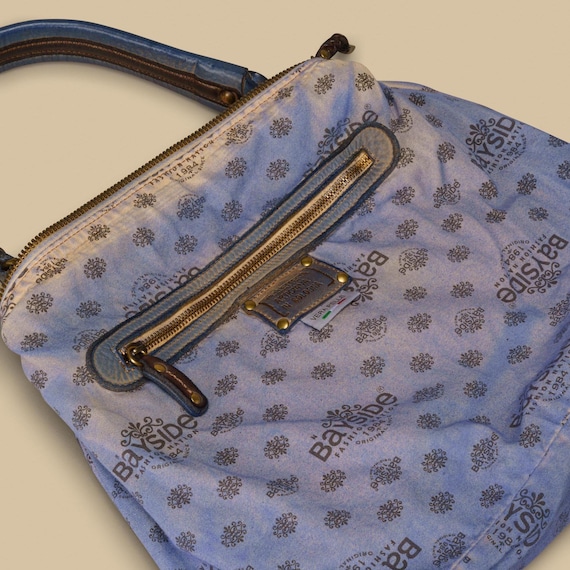 Italian Leather Shoulder Bag With Crossbody Strap, Blue