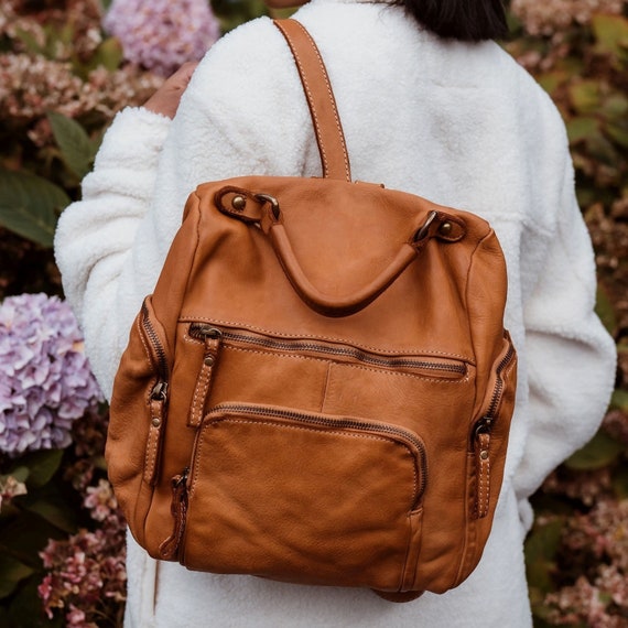 soft backpack purse