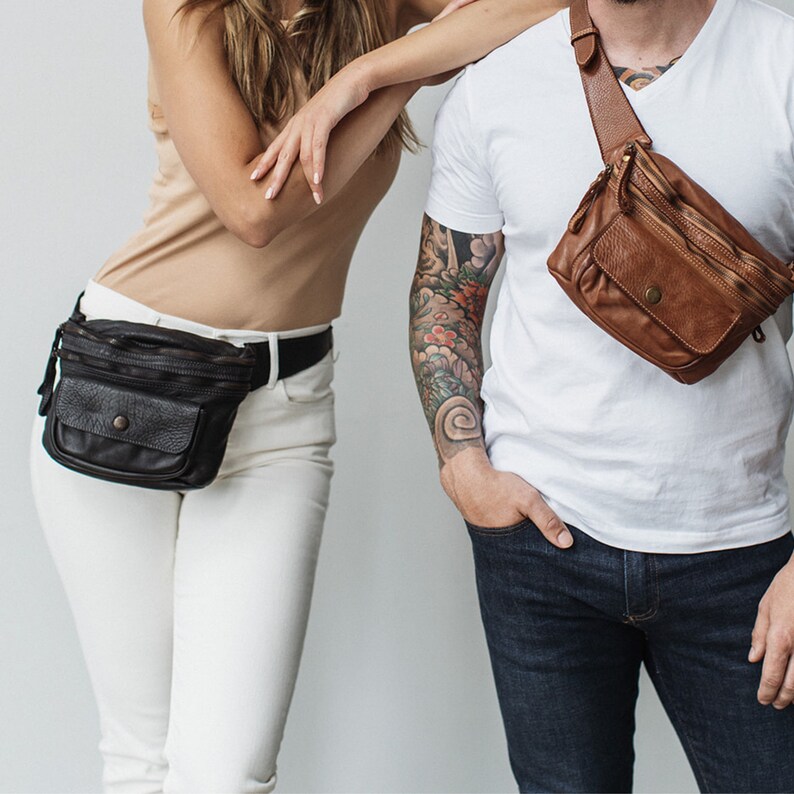Distressed Italian Leather Sling Bag Leather Belt Bag Boho - Etsy
