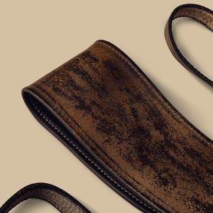 Soft Leather Wrap Obi Belt in Artisan &quot;Raw Onyx&quot;, Kimono Leather Belt,  Black Italian Leather Obi -   Limited Edition Bespoke Made in Italy!