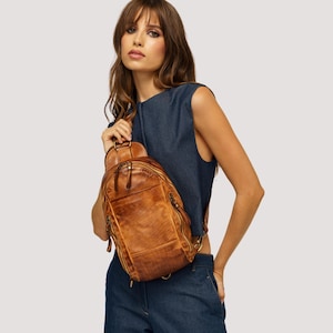 Leather Sling Bag, Women's Leather Sling, Boho Sling, Buttery Soft  Italian Leather Crossbody Sling, ARTISIAN Leather finish  100% handmade!