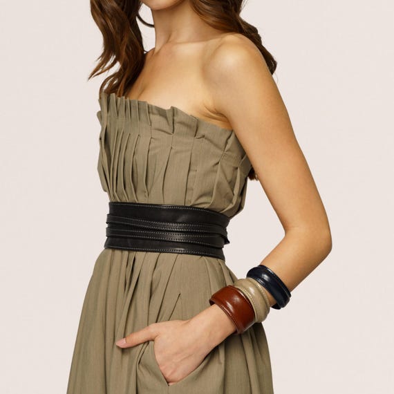 Black Leather Obi Belt, Buttery Soft Italian Leather Wrap Tie Belt, Kimono  Style Obi Belt, Easy Tie Belt, Comfortable All Day Wear Obi Belt