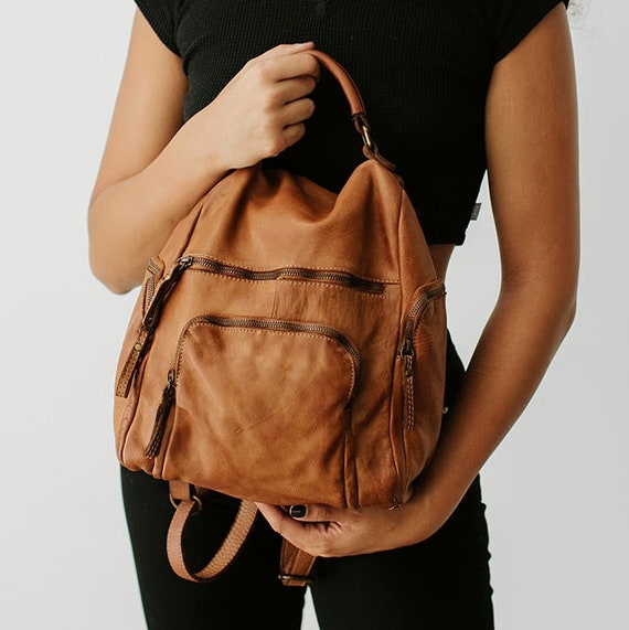 slouchy backpack purse