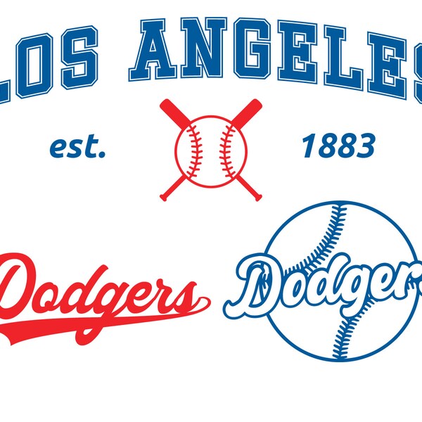 Dodgers svg, Baseball svg, Los Angeles-Dodgers svg, png, jpg, eps, files for Cricut, Instant Download, Silhouette