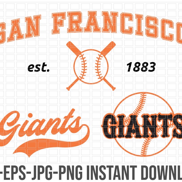 Giants SVG, Baseball SVG, San Francisco-Giants SVG, png, jpg, eps, Dateien für Cricut, Sofort Download, Silhouette