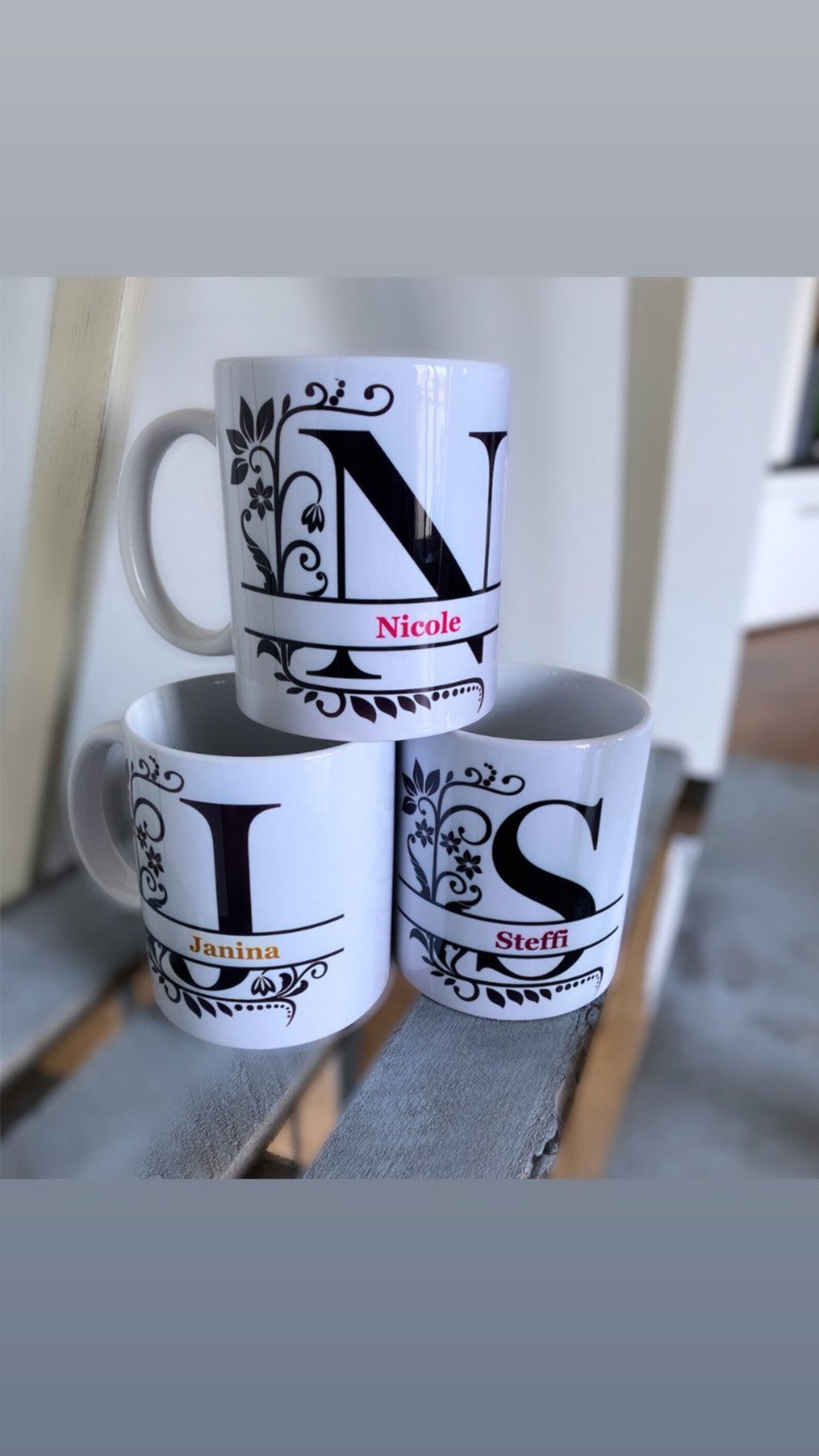 Cup with letter and name personalized Mother's Day Etsy