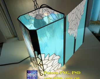 Geometric Octagon Lamp Stained Glass Pattern (PSD)