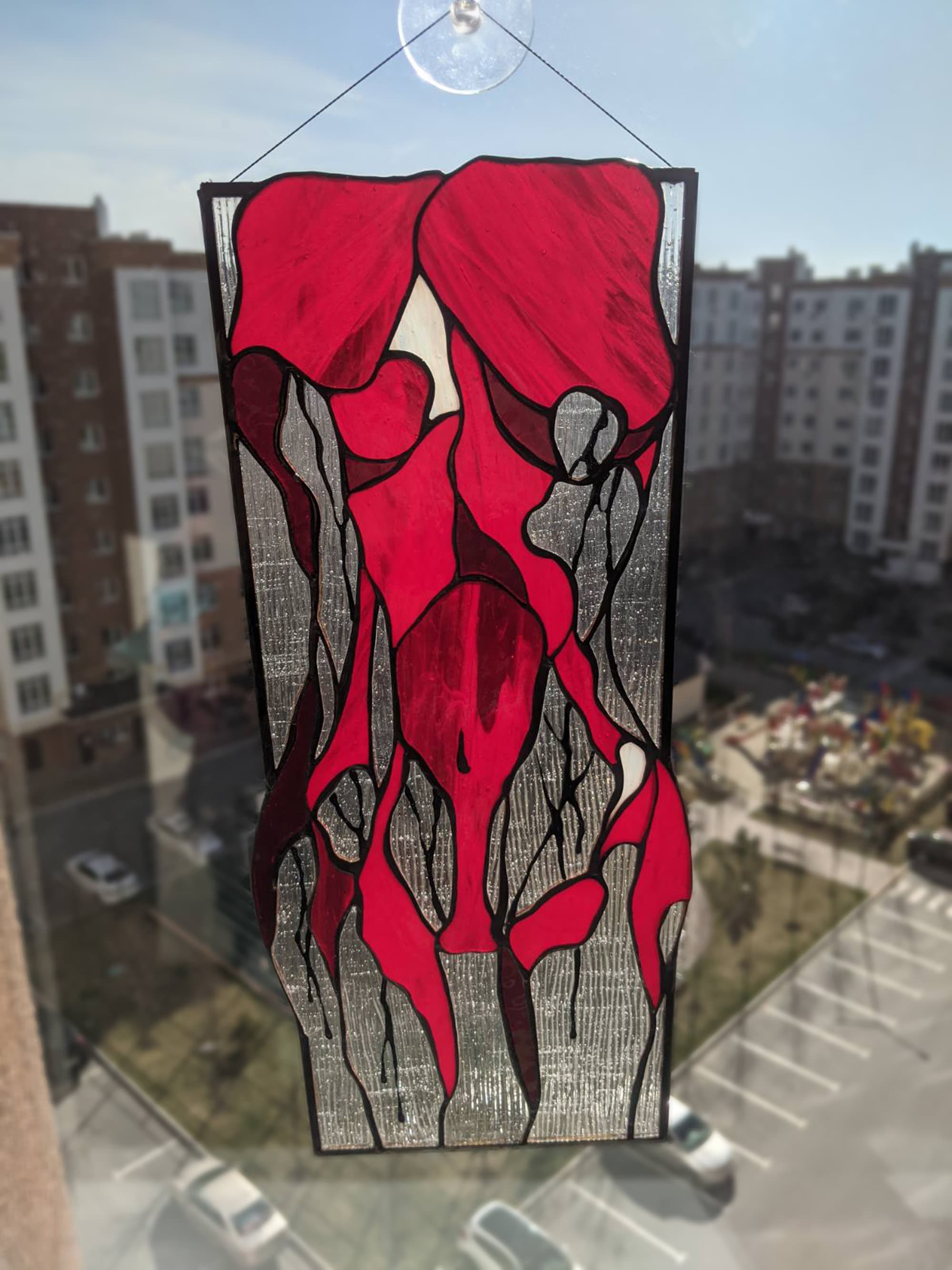 Girl Woman Female Nude in the Paint Abstract Stained Glass - Etsy