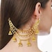 Copper & Gold Plated Ear Chain, South Indian Temple Earrings, Golden ...