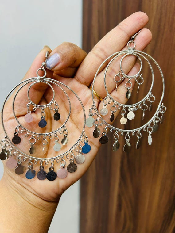 Oxidierte Silber Gold Schmuck Jhumka indischen Bollywood Stil