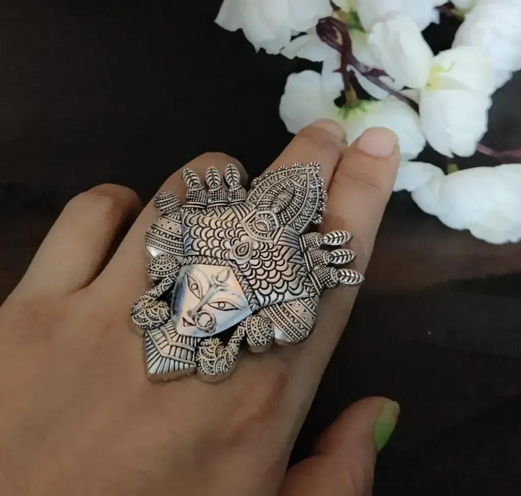 Oxidized Fish design Adjustable Finger ring – Simpliful Jewelry