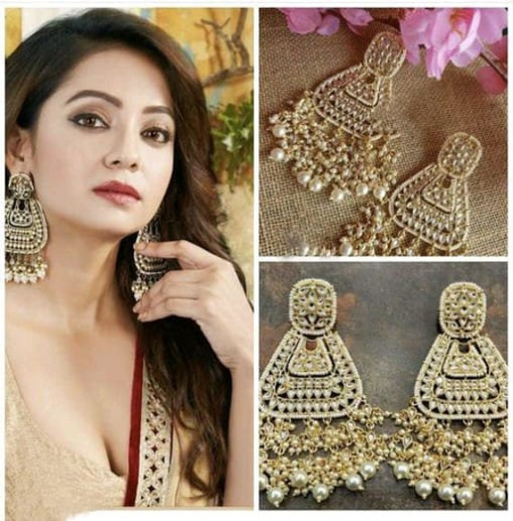 Buy Bugadi Earrings Bollywood Celebrity Earrings Hina Khan Online in India   Etsy