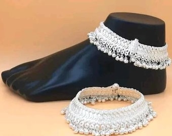 Cavigliera Indiana In Diamante E CZ – Payal Bollywood Oro Giallo, Singola O Coppia!