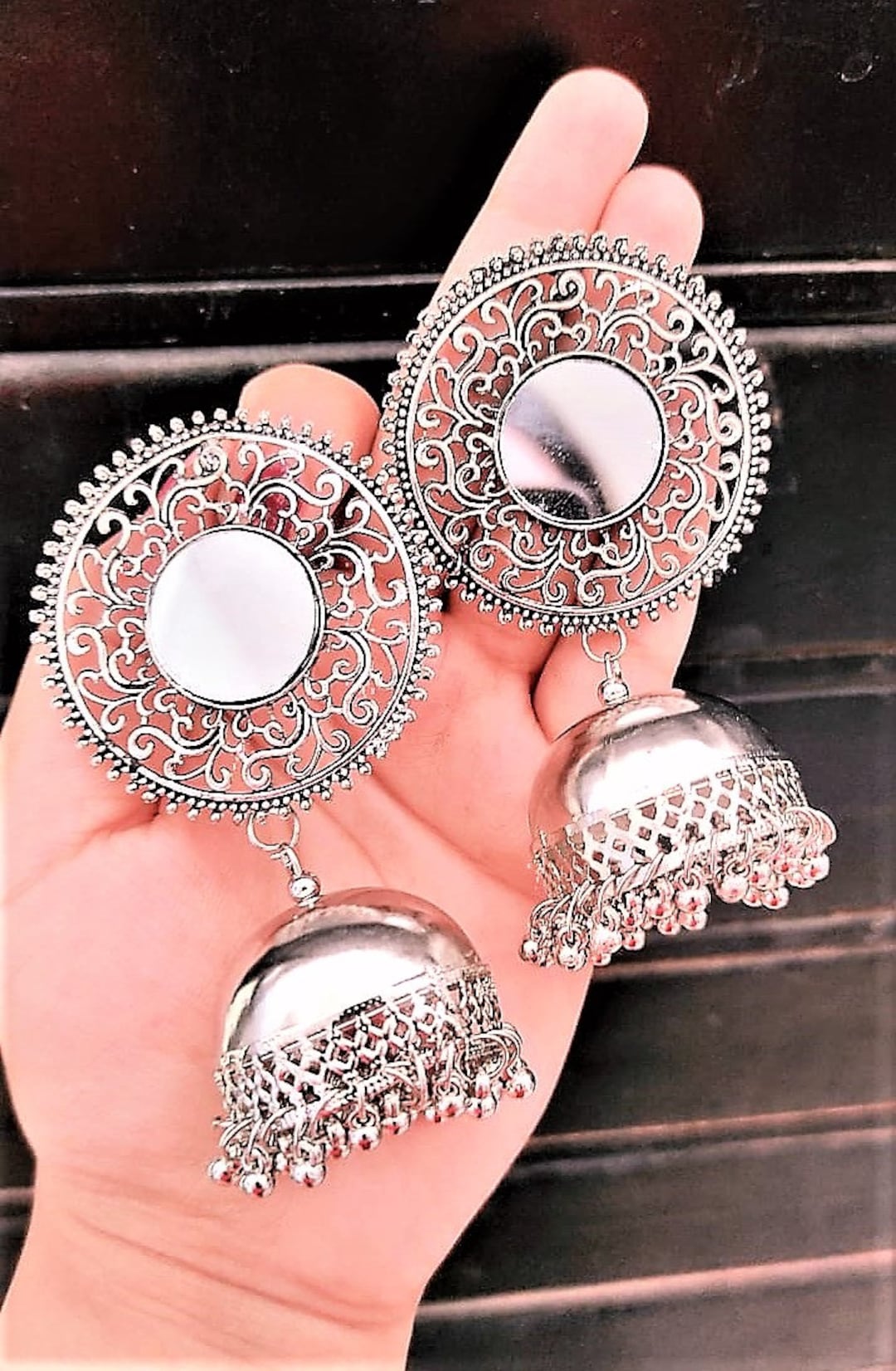 Pakistani thappa kundan / original multani jhumki earring | Bead work, Jhumki  earrings, Pakistani earrings