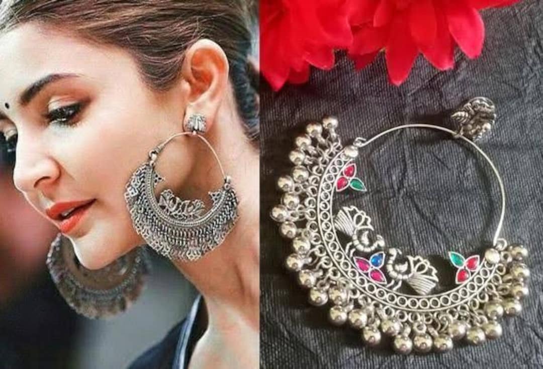 Indian Jewellery | Jhumka | Earrings | Jewellery | Jewelry | Oxidised  Earrings | Pakistani Jewellery | Afghan Jewellery - Etsy