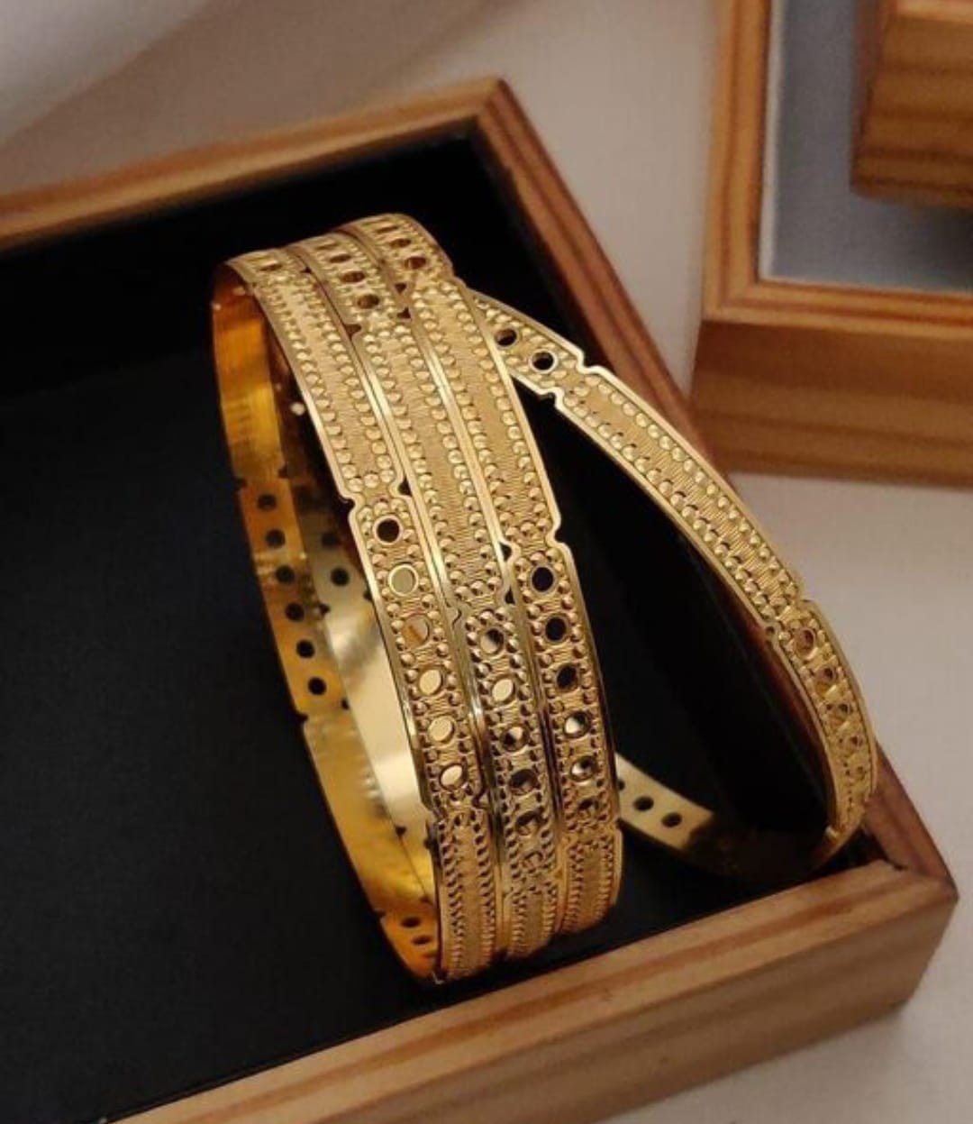 Gold Indian Oxidised Bangles Bracelet Set/ Handmade Bangles/ Etsy