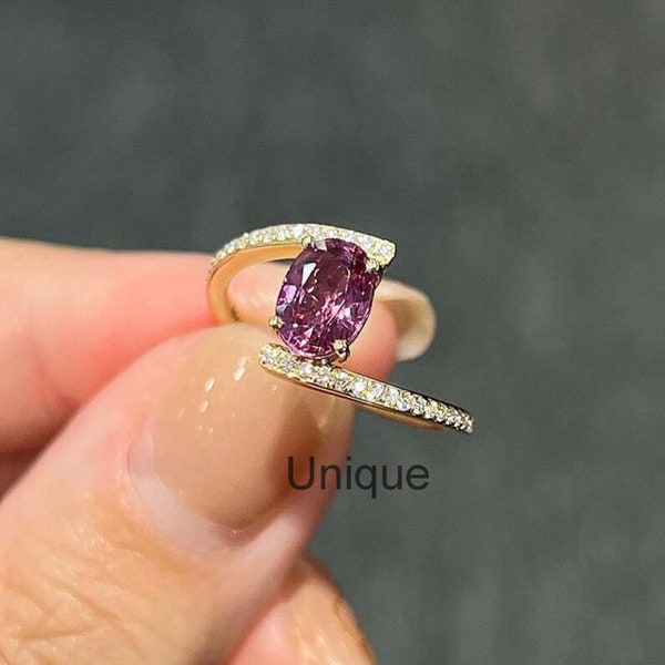 Stunning Purple Sapphire Ring, Sapphire Engagement Ring, Sapphire Ring 14k Gold Plated Ring, Sapphire Wedding Ring, Designer Ring Gift.