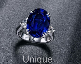 Blue Tanzanite Ring, Art Deco Silver Ring, Tanzanite Statement Ring, 925 Sterling Silver Jewelry, Engagement Ring For Women, Idea For Mom.
