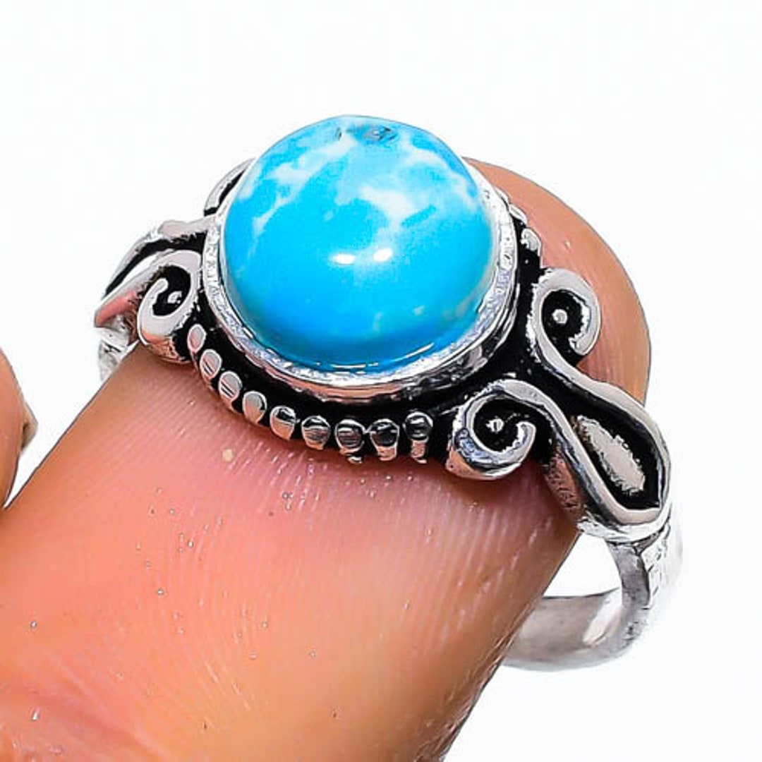 ラリマーの指輪たん！綺麗！ Larimar Signet ring ラリマー リング | ETORA JEWELRY