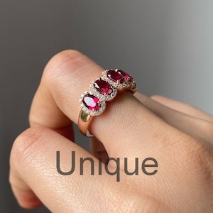 Royal Pink Tourmaline Gemstone Ring, 925 Sterling Lab Tourmaline Band Ring, Unique Anniversary Pink Stone Ring, Women Oval Gemstone Ring.