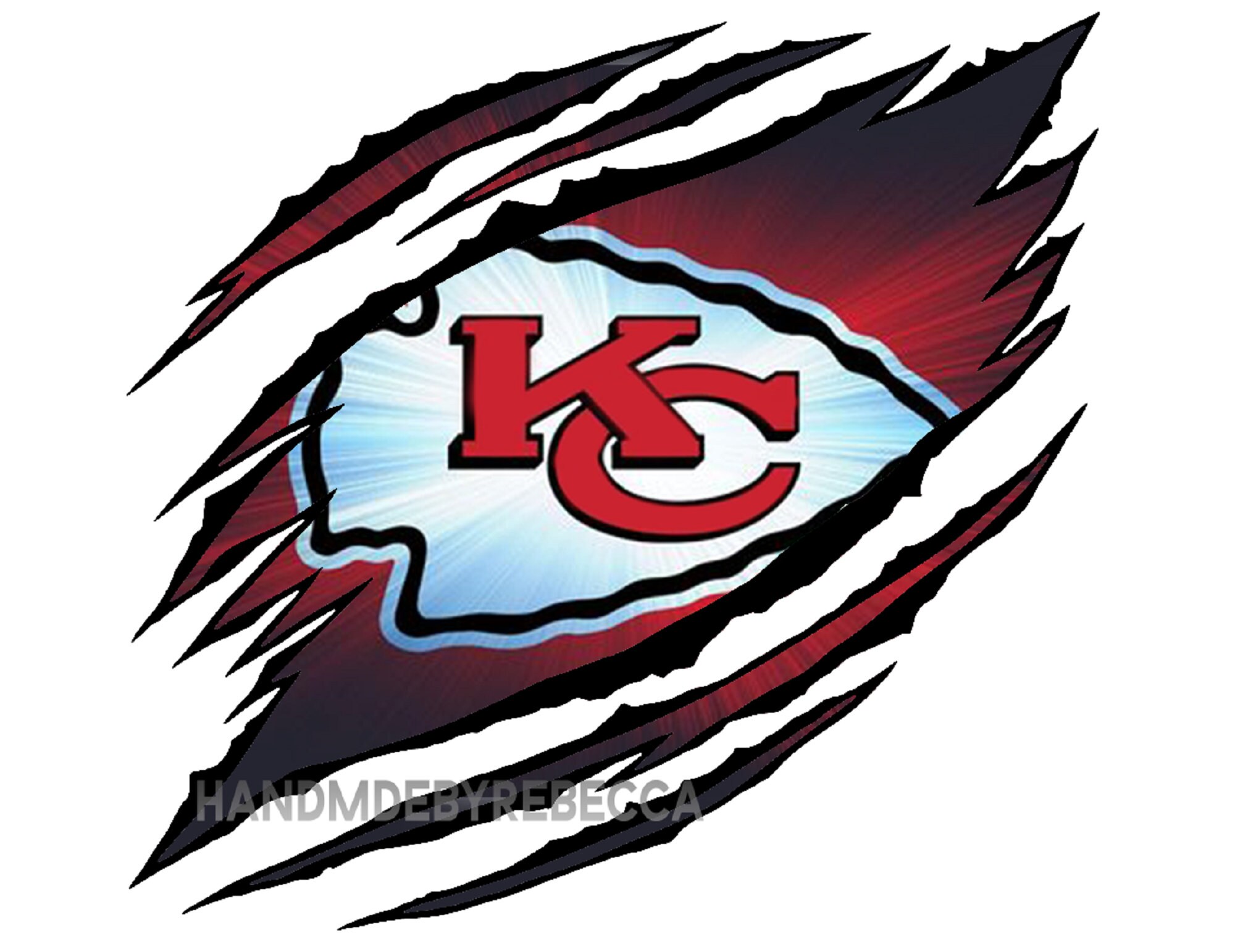 Kansas City Chiefs Ripped Sticker Stickers Funny Vinyl Etsy