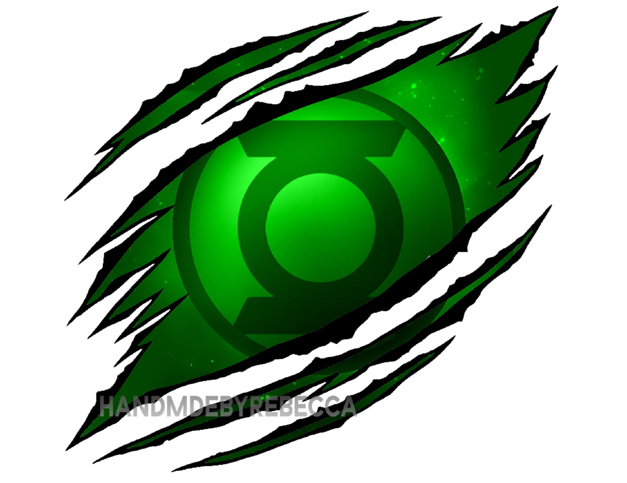 Green Lantern Ripped Logo Sticker Stickers Funny Vinyl Etsy