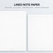 Lined Note Paper Printable | A4 & Letter Lined Paper, Lined Notes ...